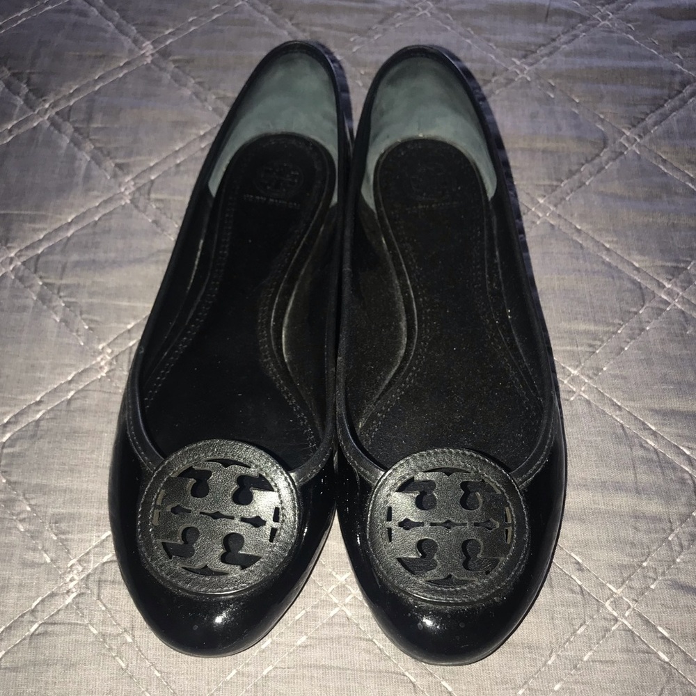 Tory Burch Black Patent flats Size 11 $120